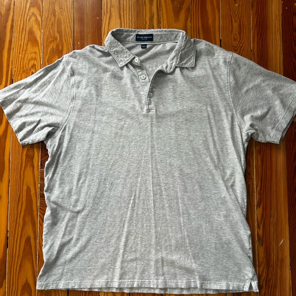 Peter Millar Gray Men's Polo Shirt
